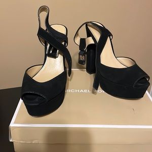Michael Kors “London Open Toe” platform heels